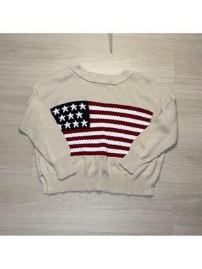 Vintage preppy American Flag Miracle Sweater S/M